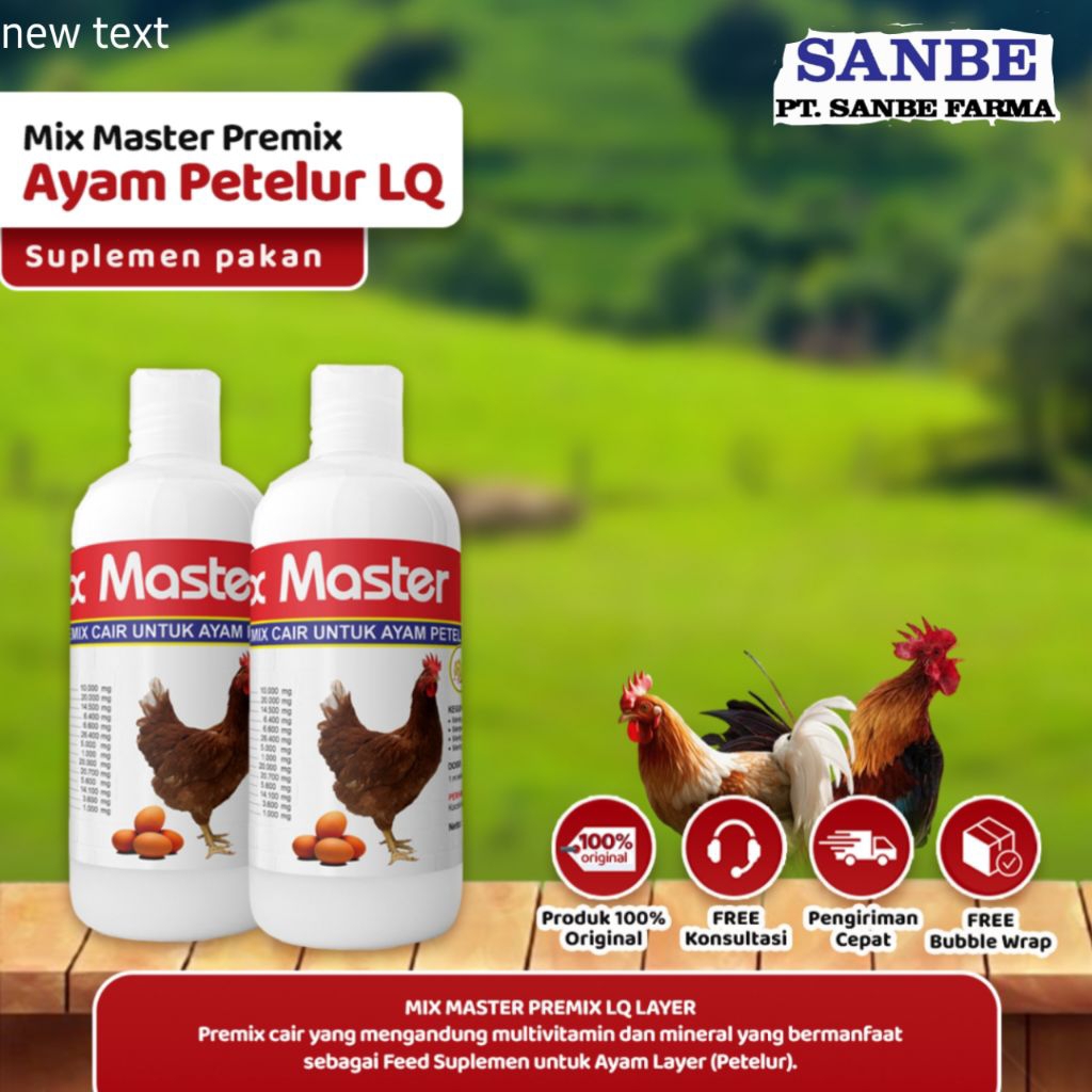 MIX MASTER LQ LAYER - premix cair untuk ayam bertelur