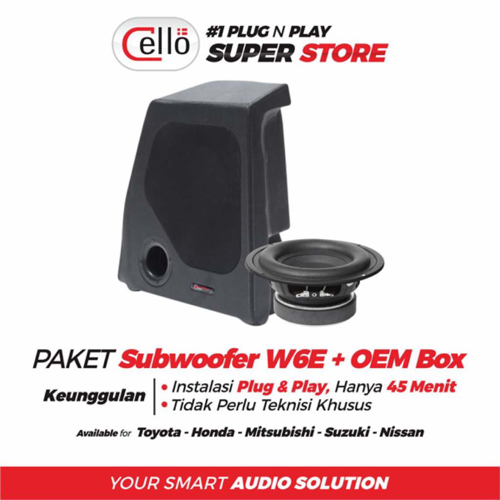 CELLO Subwoofer Box OEM 6in - Upgrade Subwoofer Tanpa Menyita Bagasi