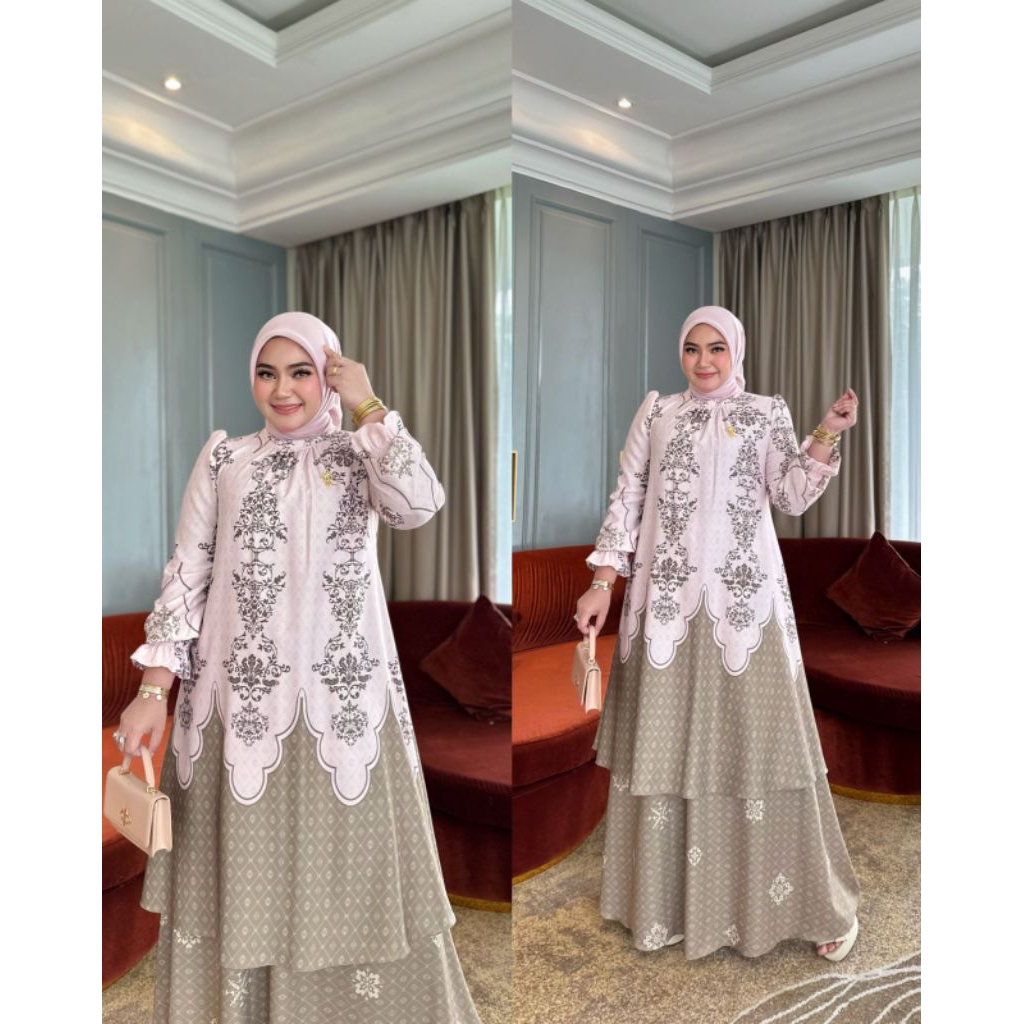 BISA COD/SET ROK DELISSA ORI IRNA EMERALD/GAMIS LEBARAN/TERBESTSELLER/KONDANGAN STYLE