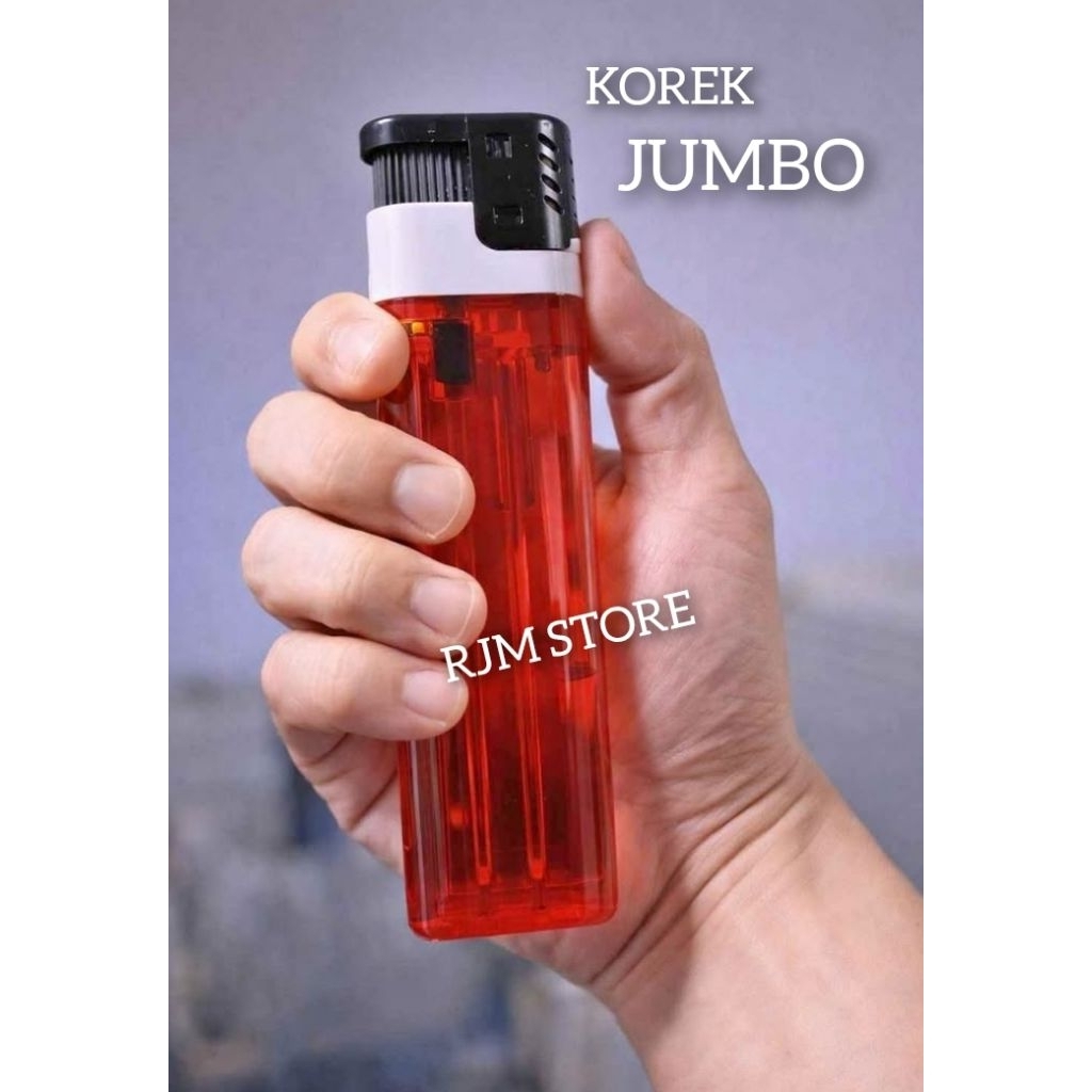 Korek jumbo bara besar tahan angin / korek api bara bisa di isi ulang