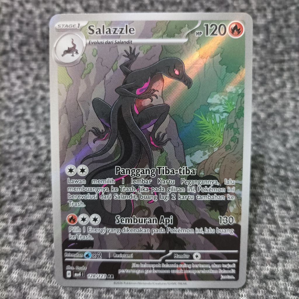 Pokemon indonesia TCG salazzle 128/123 AR ma4i