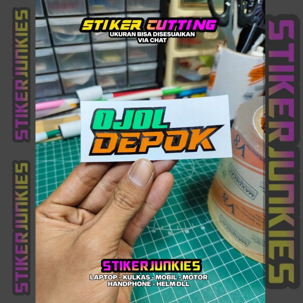 STIKER OJOL DEPOK STICKER CUTTING OJOL