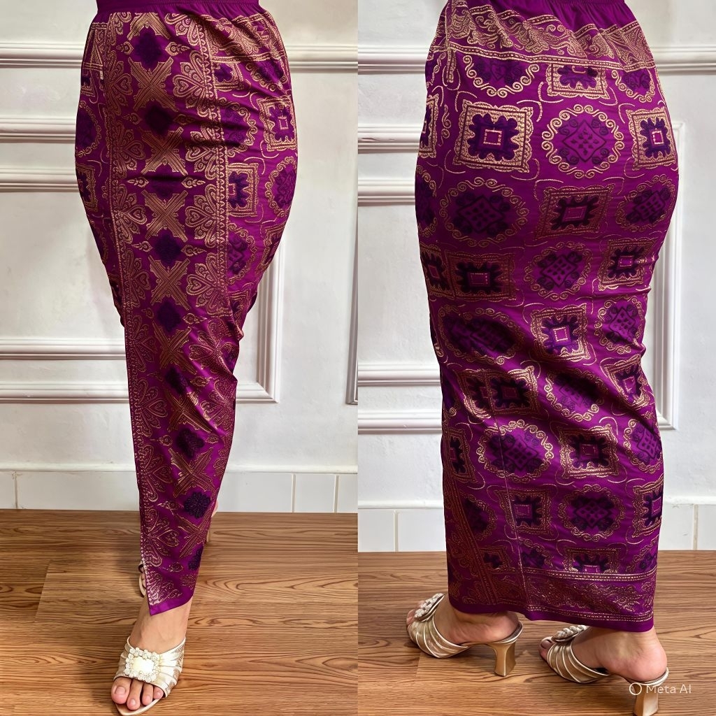 Kamen jadi bordir etnik Lasem Bali setelan kebaya wanita Bali ukuran M L XL XXL jumbo