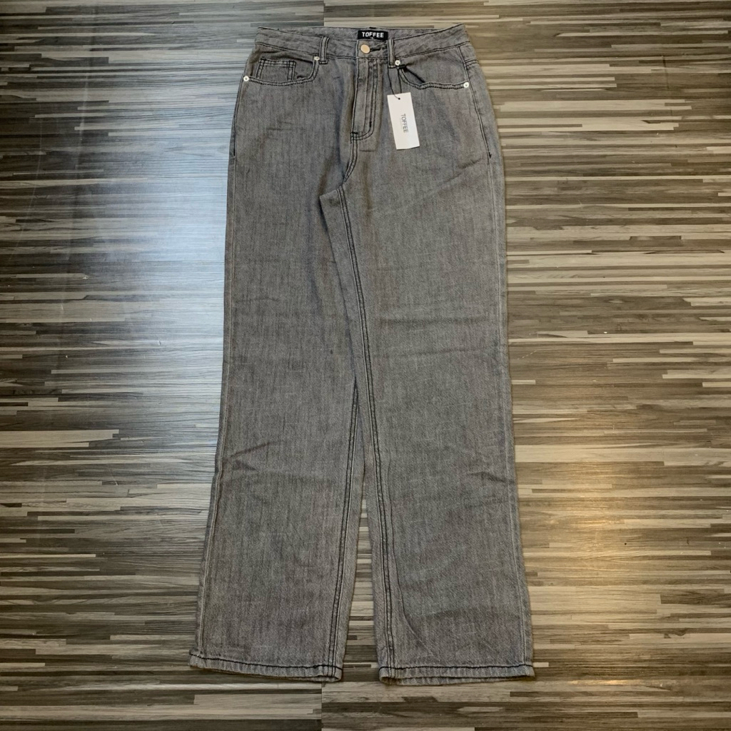 celana panjang denim pants TOFFEE Grey New original