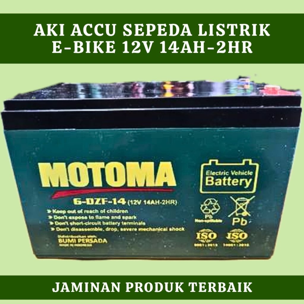 Aki Accu Sepeda Listrik E-Bike 12V 14AH 2HR