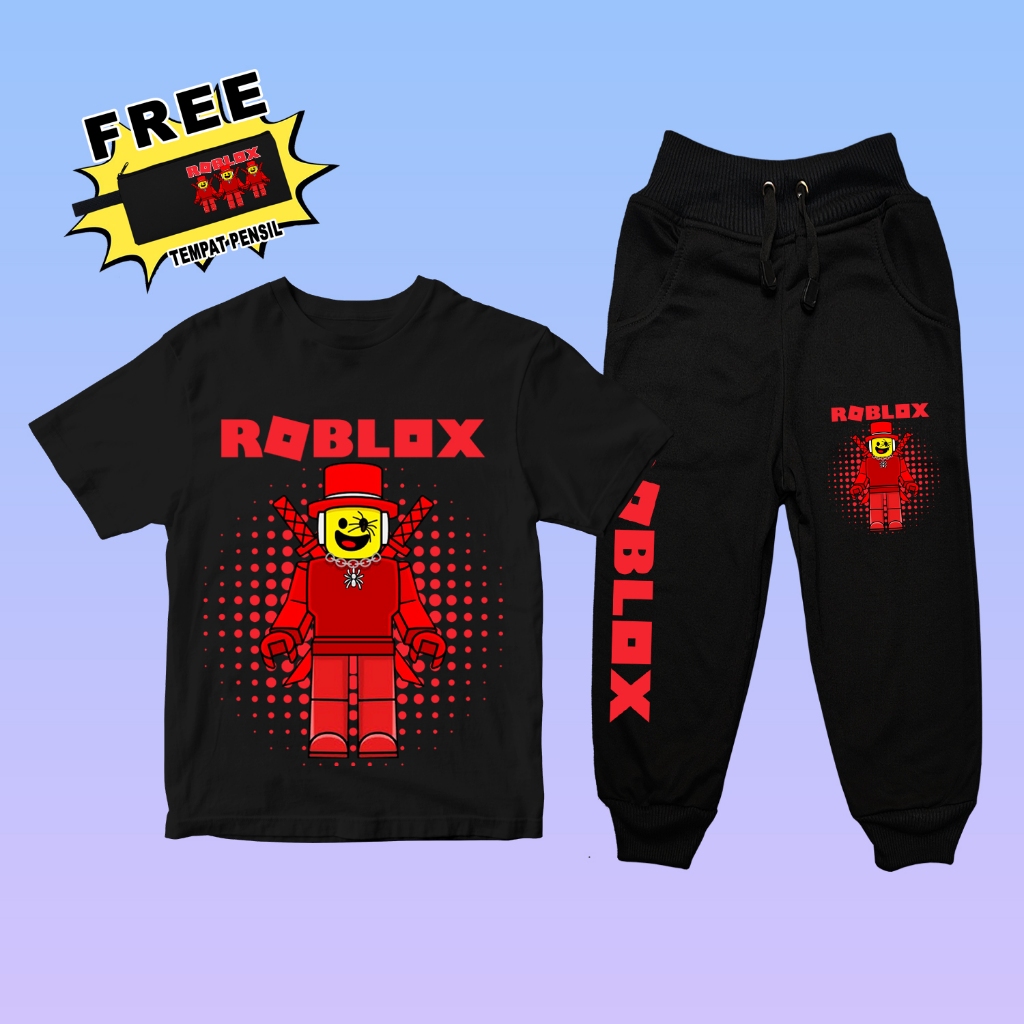Setelan Baju Anak Gambar Roblox Sammy - Set Kaos Celana Karakter Sammy Roblox