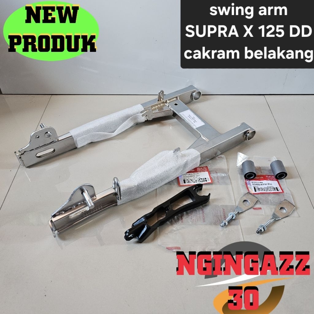 SWING ARM SUPRA X 125 DD SUPRA X 125 R/BATMAN CAKRAM BELAKANG WARNA CHROME