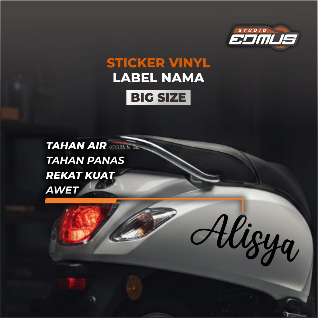 Cutting Stiker Custom Nama Size Besar | Vinyl Oracal Premium