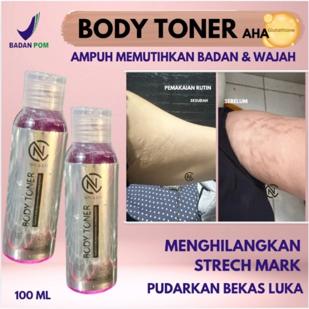TONER BADAN KELUPAS ARBUTIN WHITENING BPOM