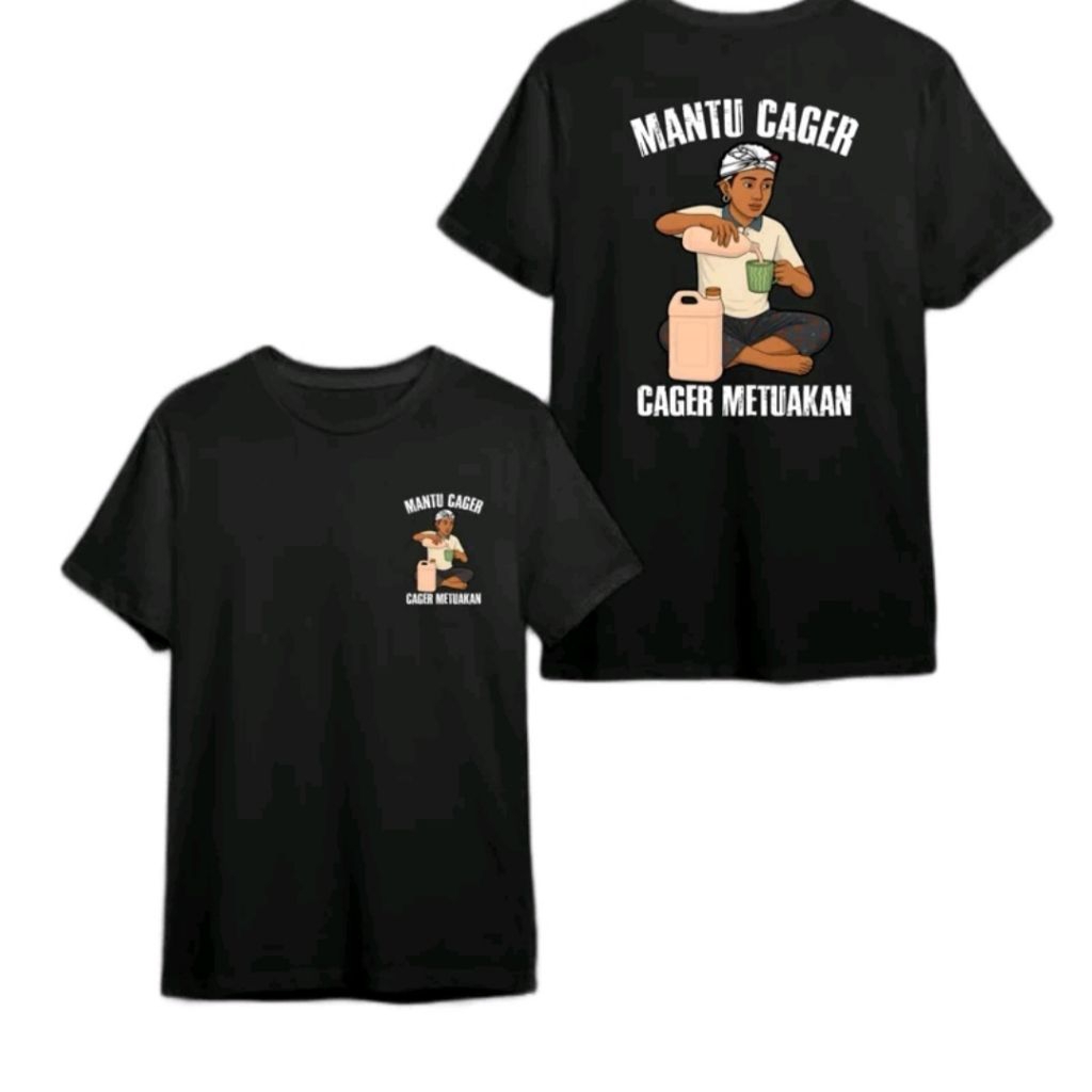 KAOS MANTU CAGER CAGER MENTUAKAN MOTIF PUTIH ORANG NUANG AIR VECTOR