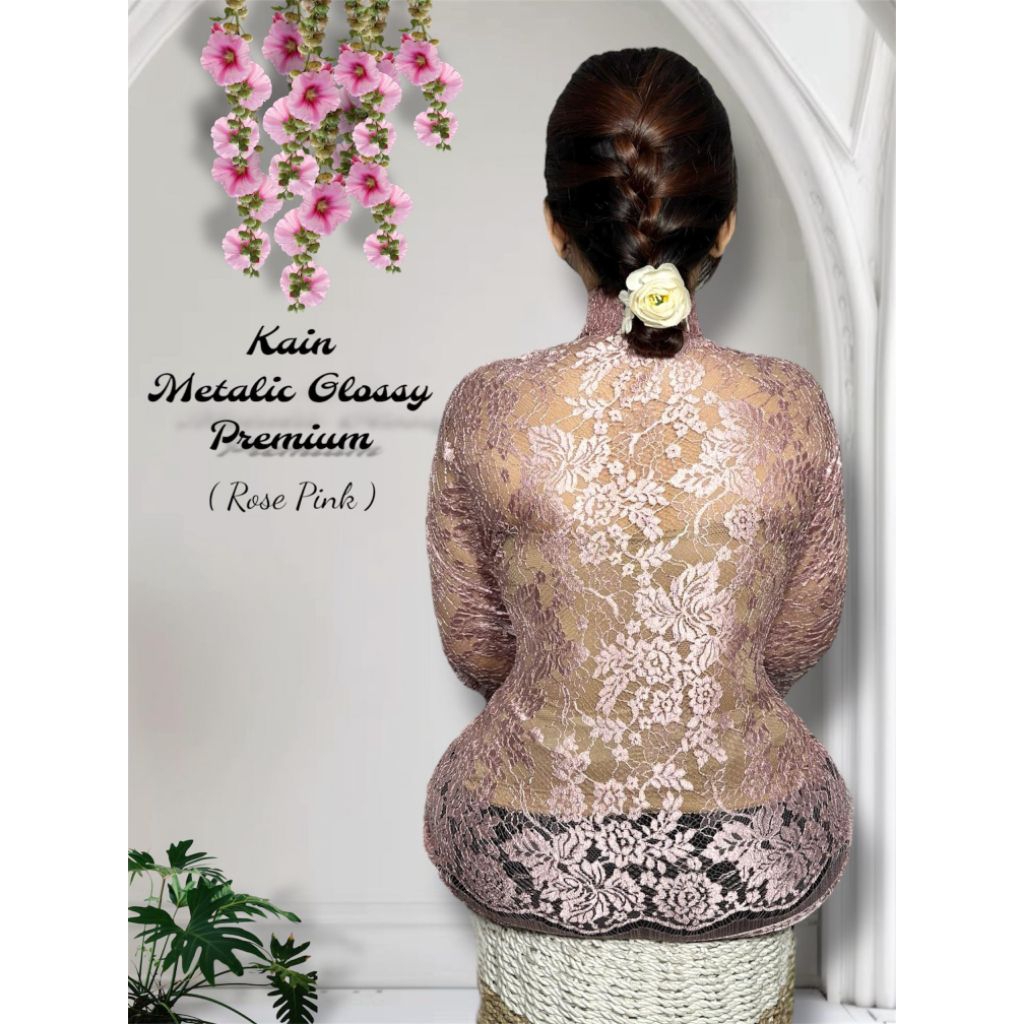 kain kebaya jumbo brokat Semi France metalik