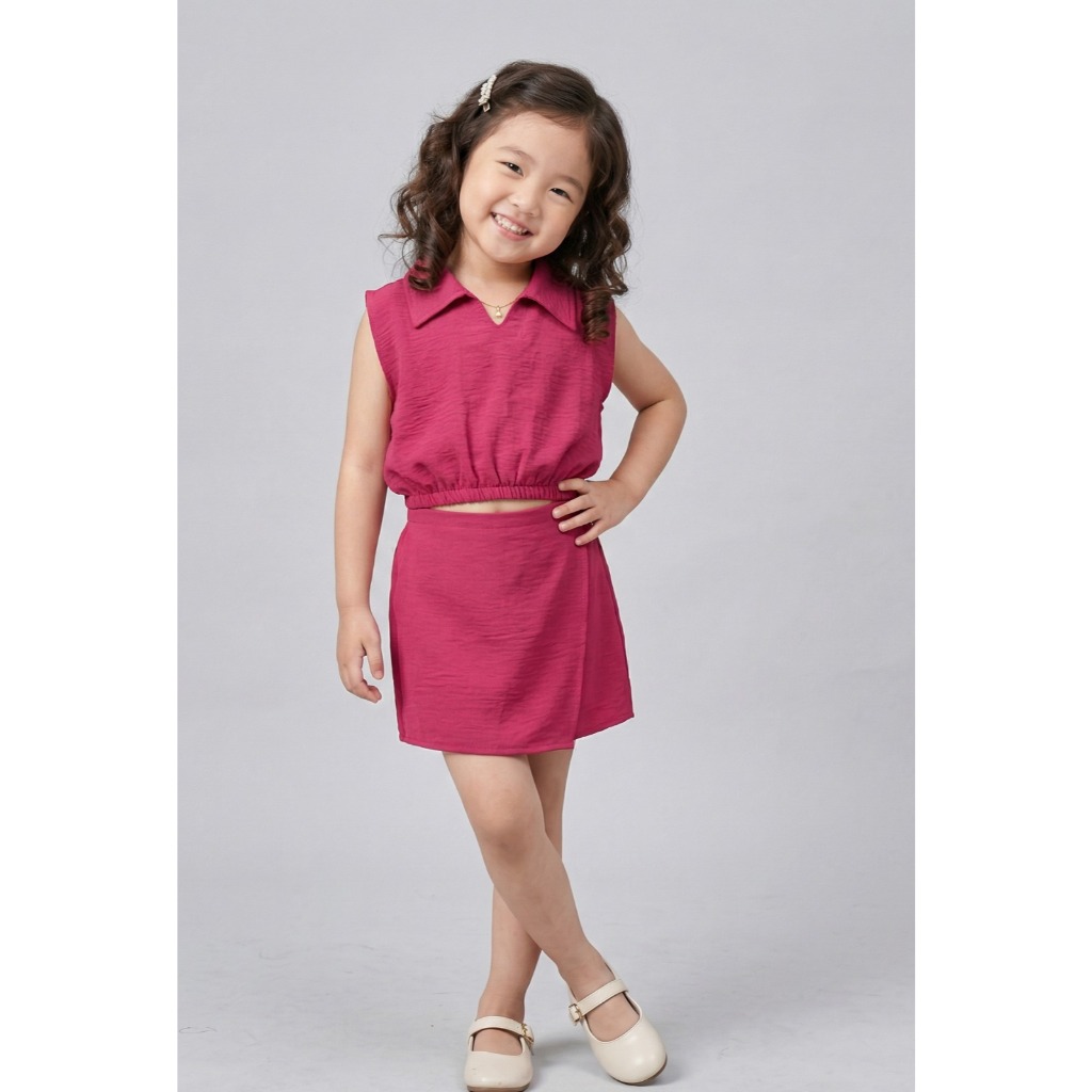 D4 SETELAN TIFFANY ROK CELANA SETELAN CRINGKLE C555