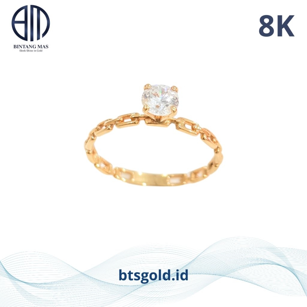 Cincin Emas Tiffany Solitare | 8K