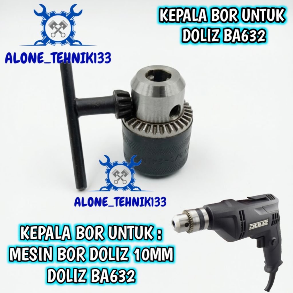 KEPALA BOR MESIN BOR LISTRIK DOLIZ BA632 KEPALA BOR UNTUK MESIN BOR 10MM DOLIZ BA 632