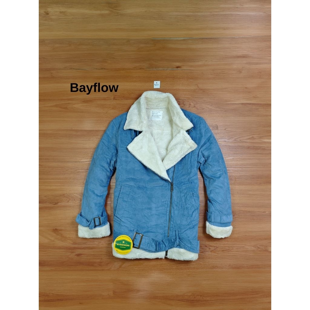 bayflow corduroy denim sherpa jacket
