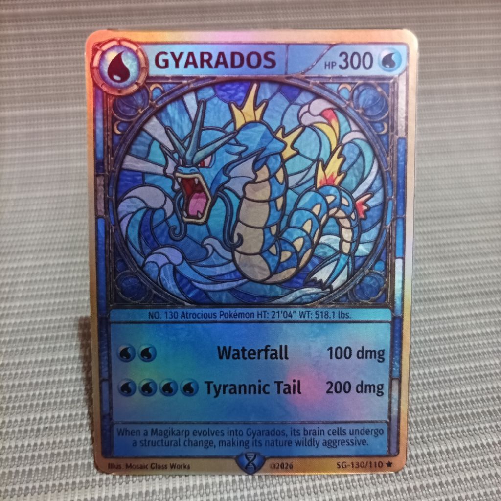 Pokemon custom card gyarados mosaic foil