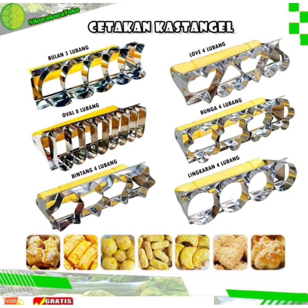 Cetakan Kue Kering Kastengel Putri Salju - Gagang Plastik Kokoh, Stainless Anti Karat, Mudah Dibersi