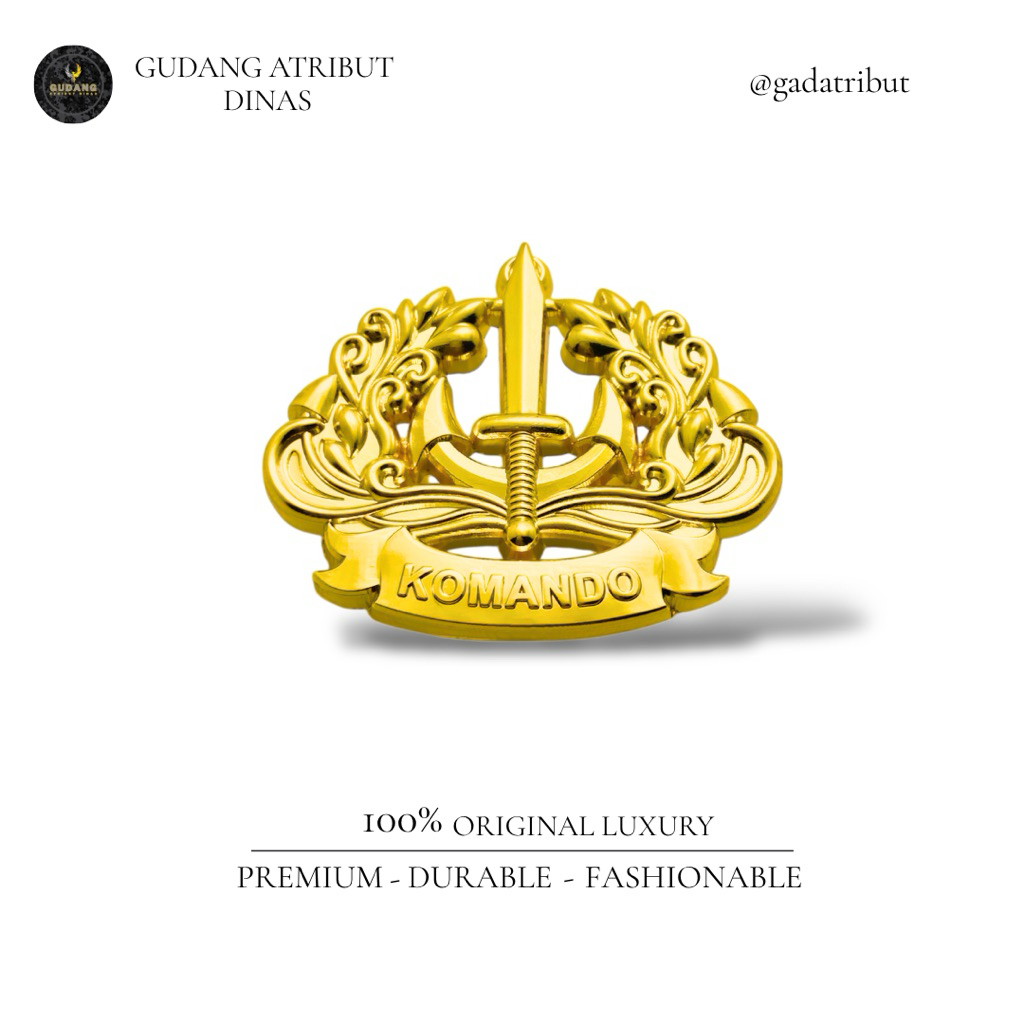 100% LUXURY Brevet Diko Komando TNI AL/Brevet Diko Komando TNI AL/Brevet Luxury/Atribut Dinas/Atribu