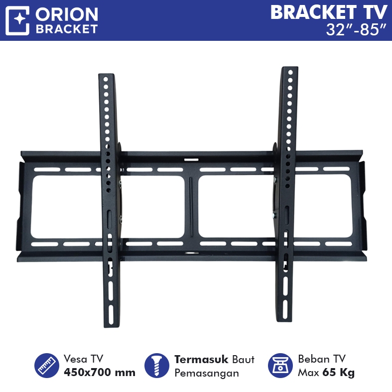 Bracket TV LED LCD 32-85 Inch Fahrenheit Tilt Wall Mount Waterpass