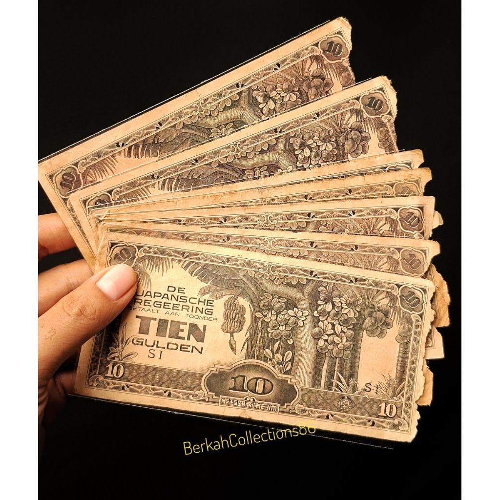 koleksi 10 gulden tien Djr penjajahan jepang