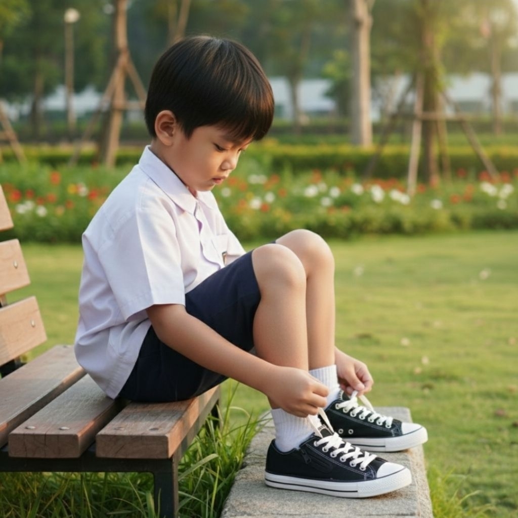 Sepatu Sneaker Pria New Basket NB 338 Blk/Wht Ori Gratis Kaos Kaki