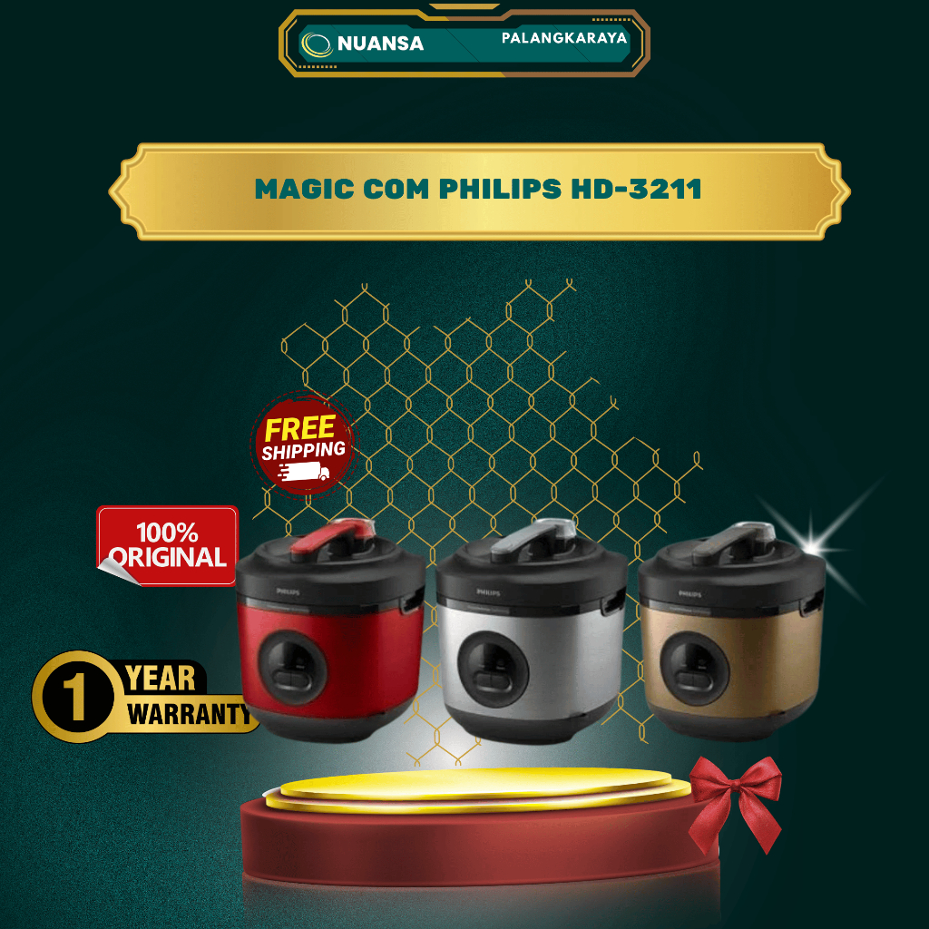 MAGICOM PHILIPS RICE COOKER HD3211 / HD 3211 / HD-3211 - PHILIPS 3000 SERIES PENANAK NASI KAPASITAS 