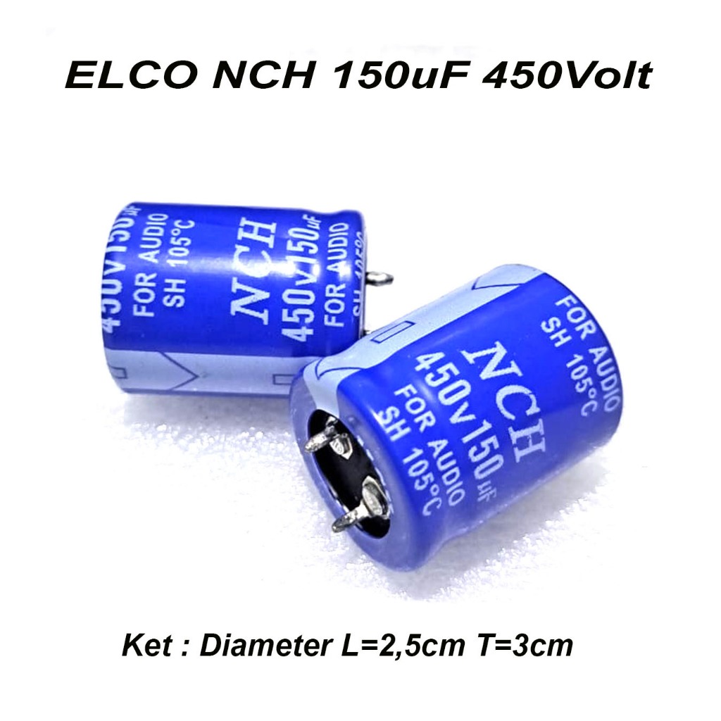 KAPASITOR ELKO 150uf/450v  CAPASITOR ELCO 150UF 450VOLT