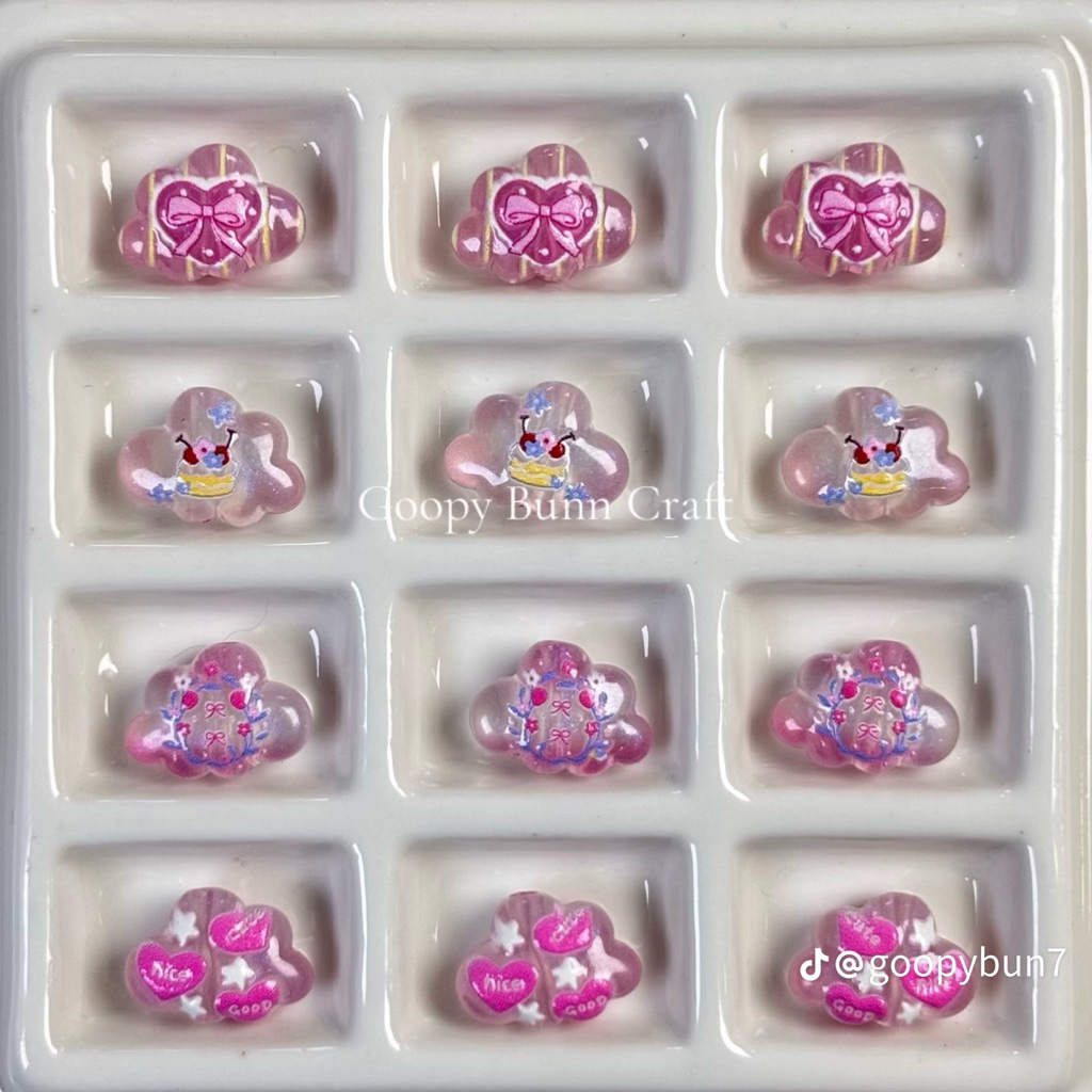 [CUSTOM] MANIK AKRILIK BENTUK AWAN || ACRYLIC BEADS