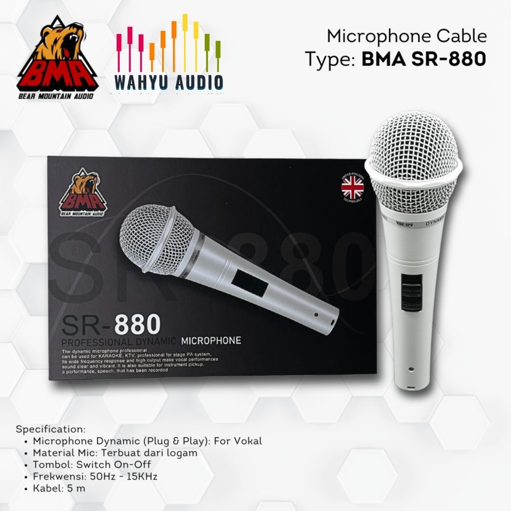 MIC BMA SR-880 ORIGINAL BMA PUTIH