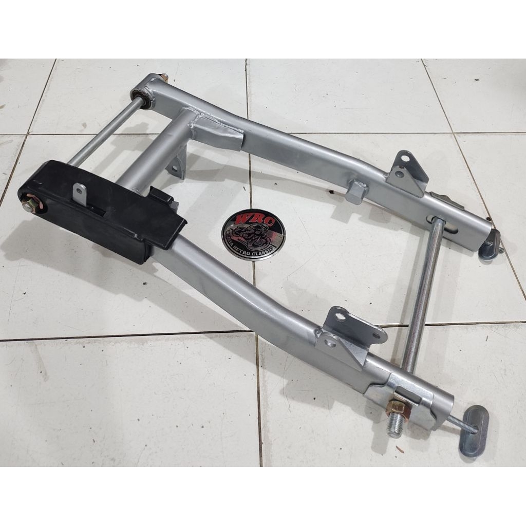 Paket Swing Arm Capit Udang Fork Belakang  KAZE Oval Silver pnp Honda CB GL Megapro Tiger Komplit Se