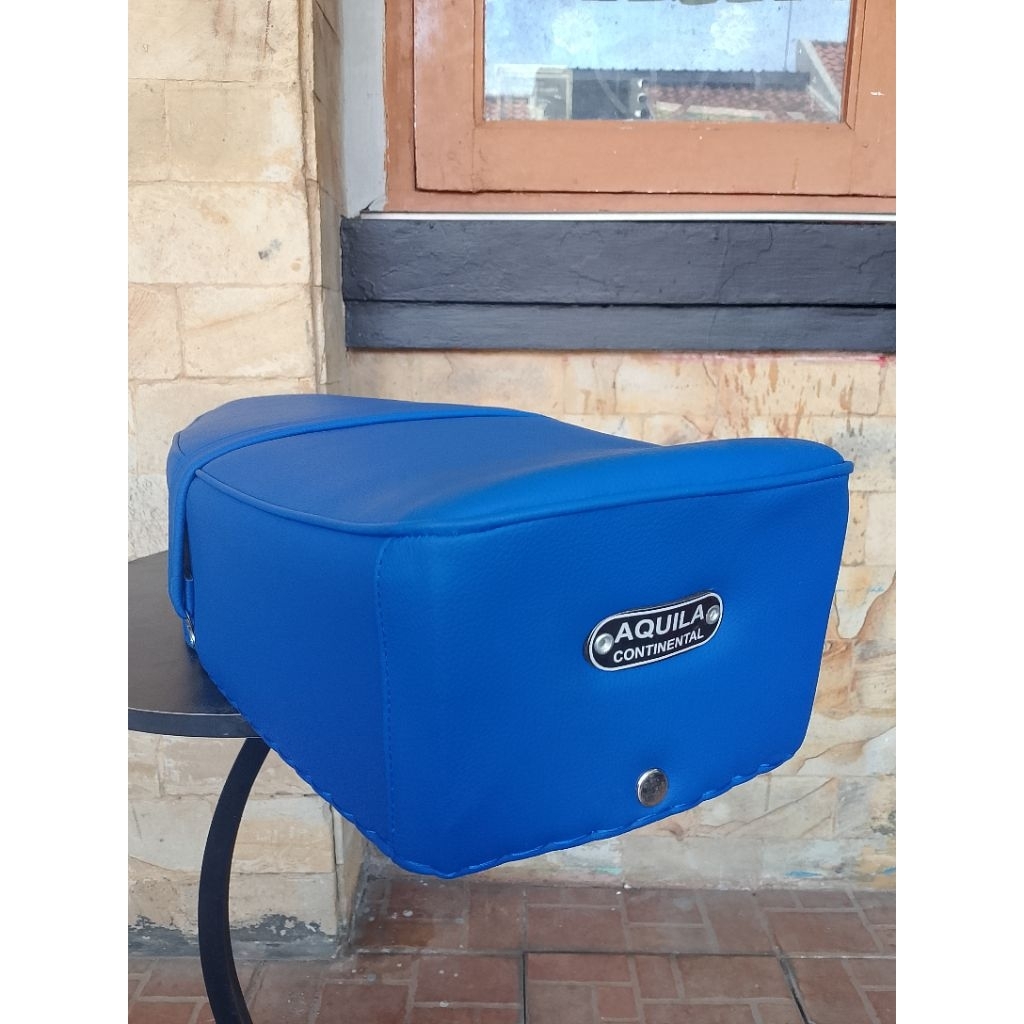 Jok Vespa Panjang Aquila Continental Biru