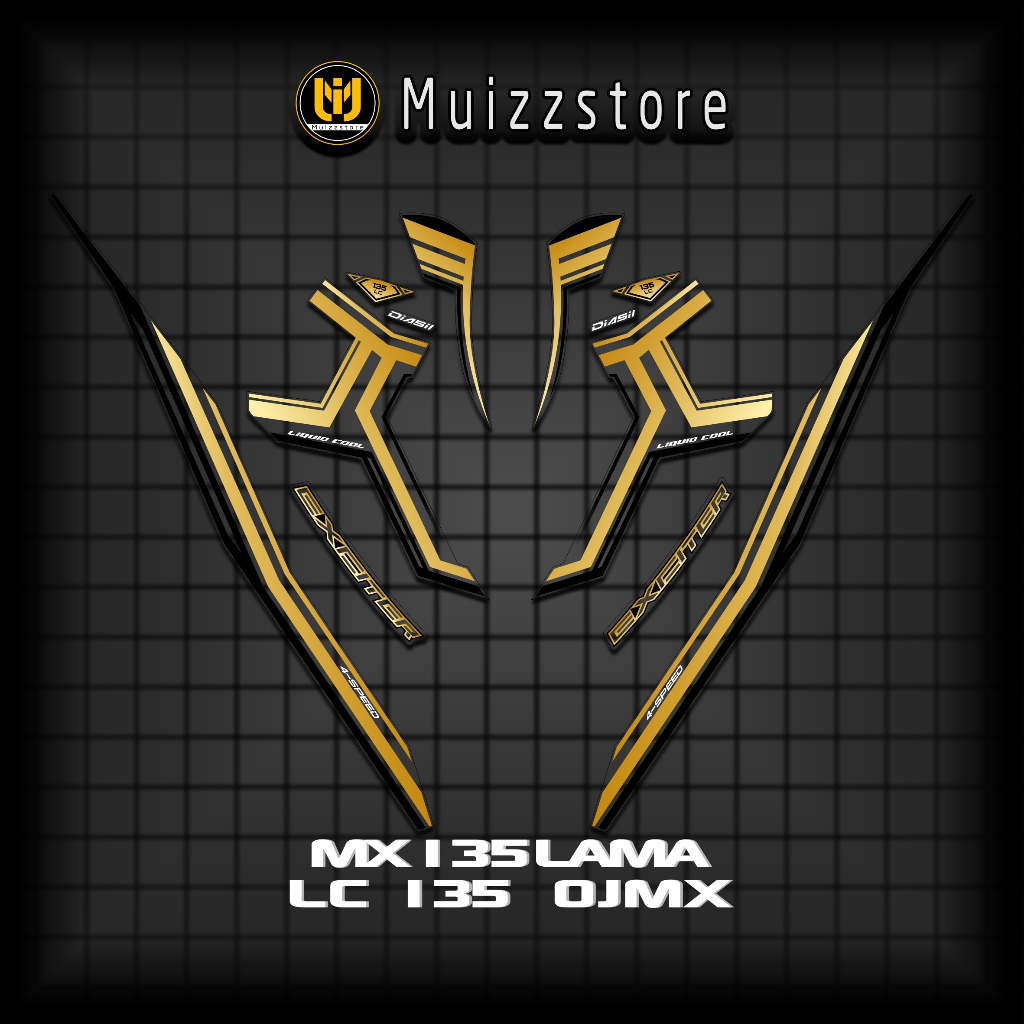 Sticker Transparan MXLama 135 Np10 / Decals LC135 / Stripping Jupiter MX / Variasi MX Viral / Muizz