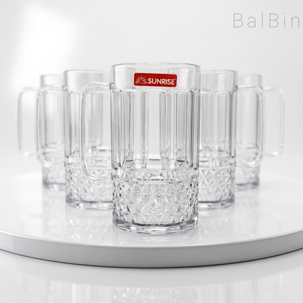 PROMO 4 PCS GELAS PLASTIK KRISTAL