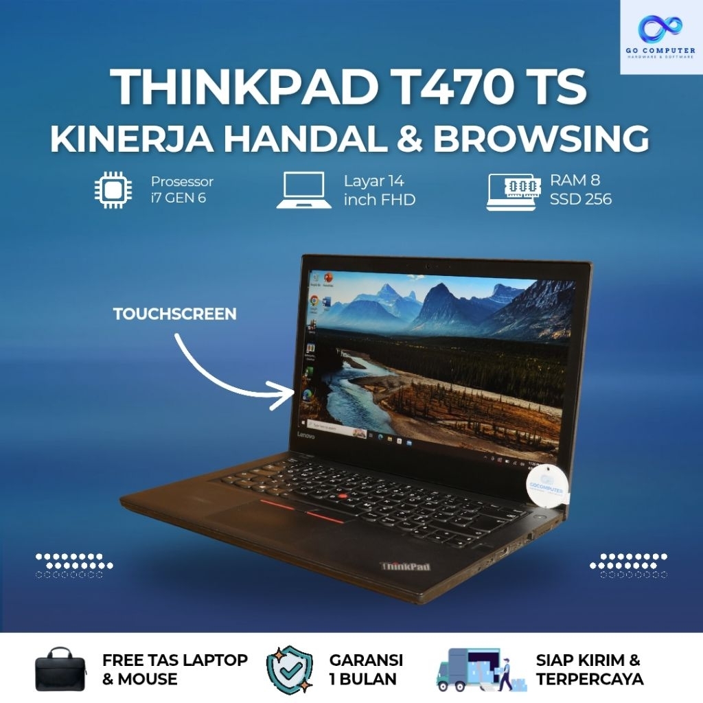 Lenovo Thinkpad T470 Intel core i7 gen 6 Touchscreen