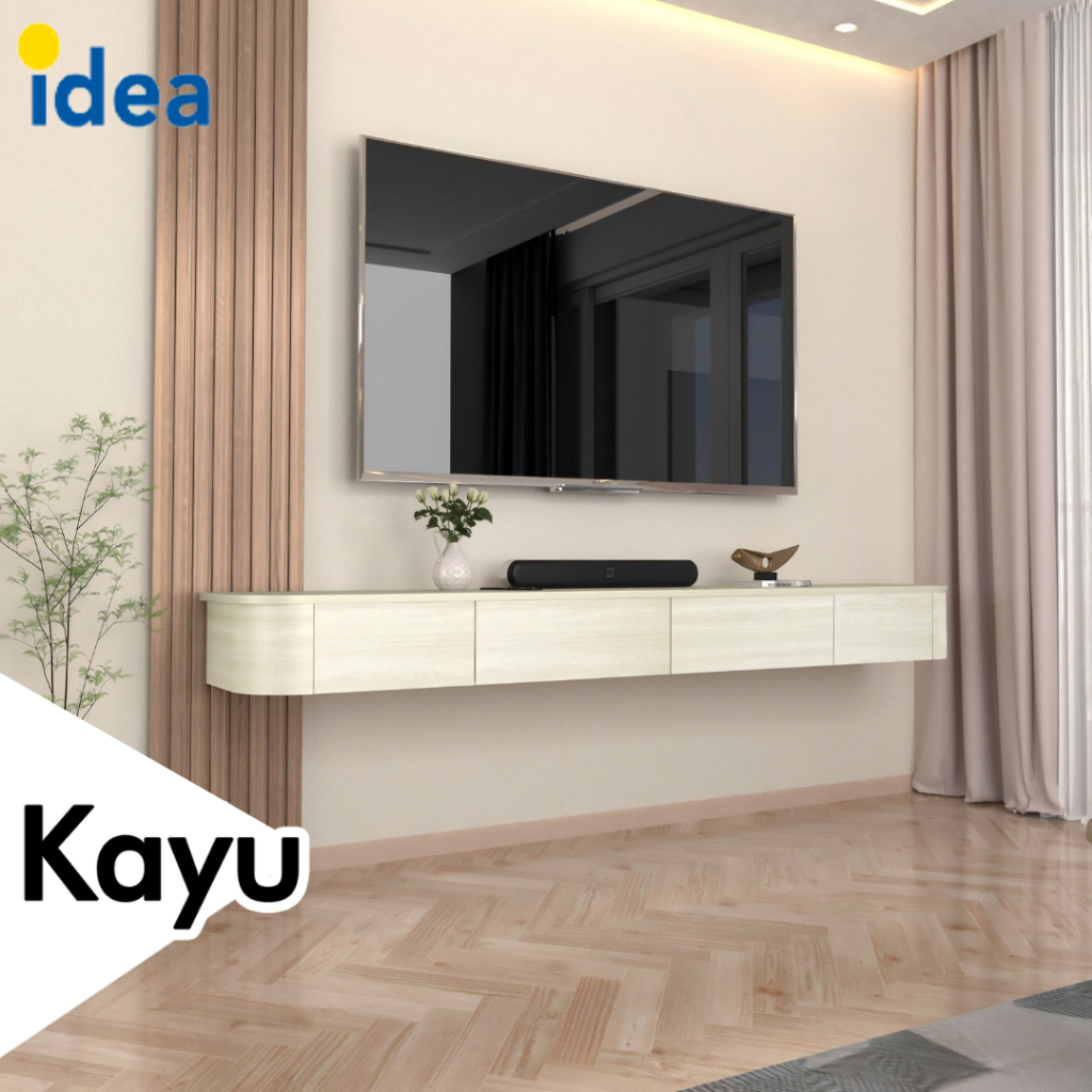 IDEA Orlando - Buffet TV Gantung Kayu / Meja TV Gantung / Rak TV Gantung / Kabinet TV Minimalis