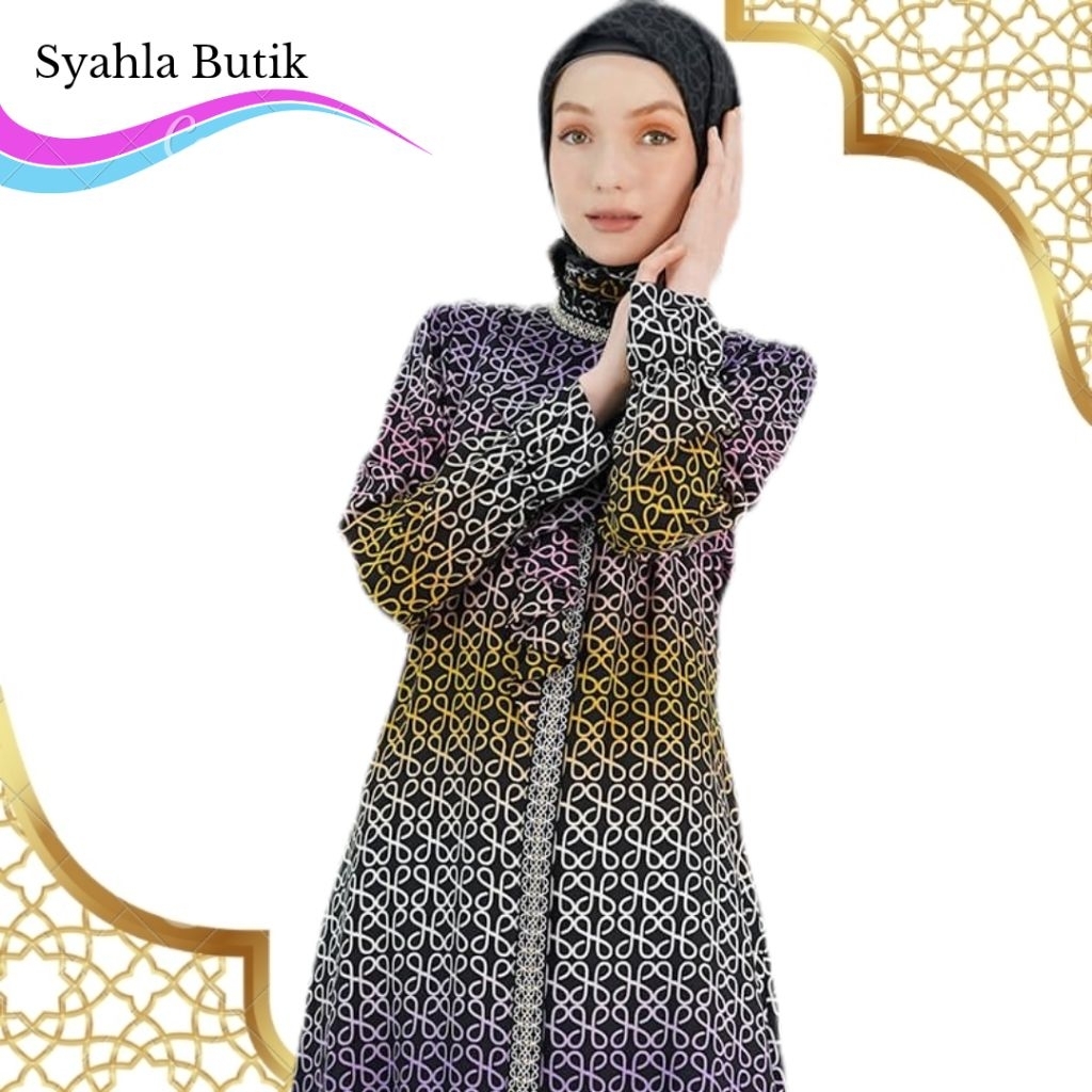 HIKMAT ABAYA C7747 - 03 NEW ARRIVAL TERBARU TERMURAH SYAHLA BUTIK
