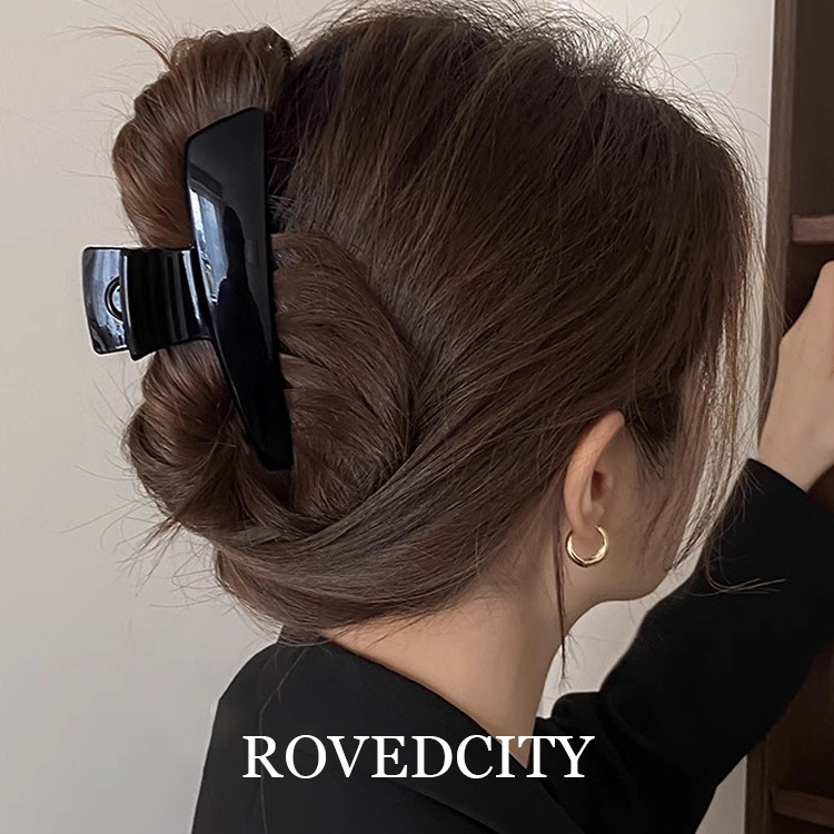 ROVEDCITY-Desain modis ala Korea, jepit rambut besar ala Korea, jepit untuk sanggul rambut di belaka