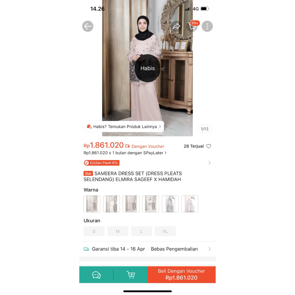 SAMEERA DRESS X HAMIDAH ( ELMIRA SAGEEF)