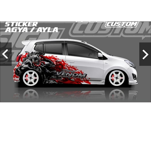 STICKER DECAL AGYA / AYLA, BRIO, YARIS, DLL / STIKER MOBIL AGYA AYLA VENOM
