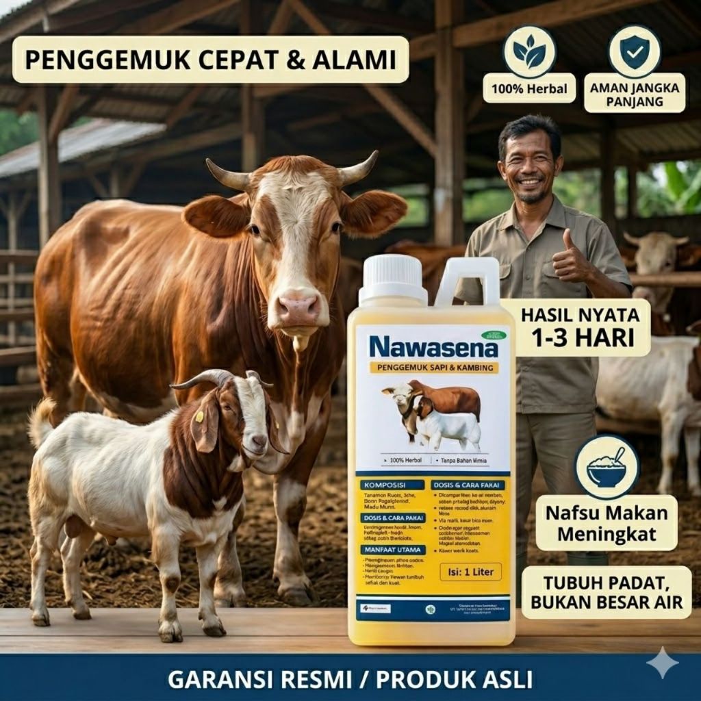 [SAPI GEMUK DAN SEHAT] Nawasena 1000ml Vitamin B Complex - B Complex Vitamin Hewan, Nawasena Pengemu