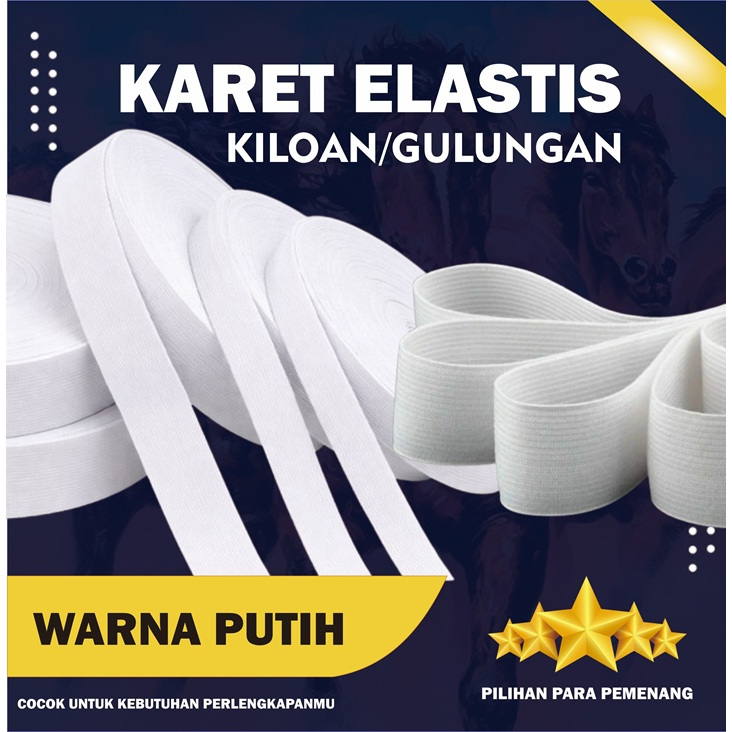 TERMURAH  Karet Elastis Kiloan Ukuran Lengkap Karet Celana Kolor
