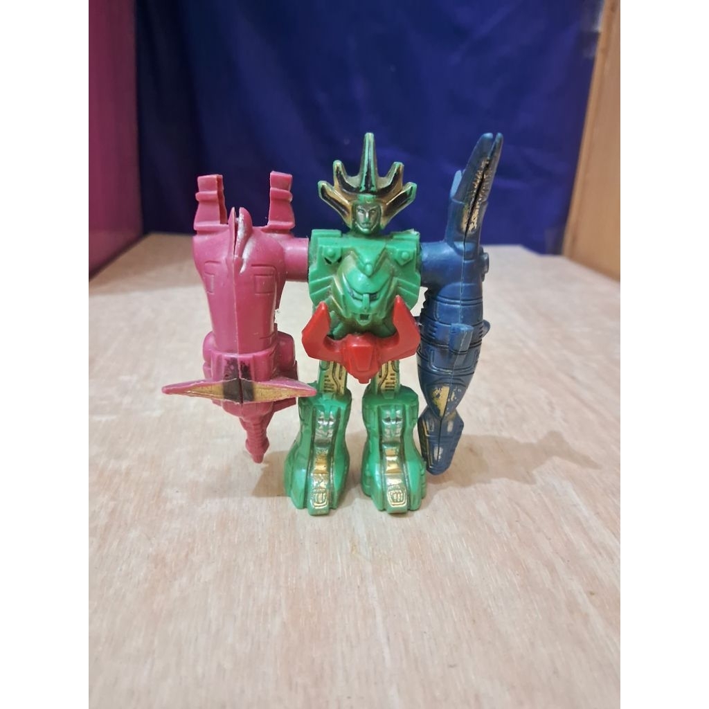 Mainan Figure Zord Power Rangers Wild Force Gao King Gao Ranger Mini Zord Plastik