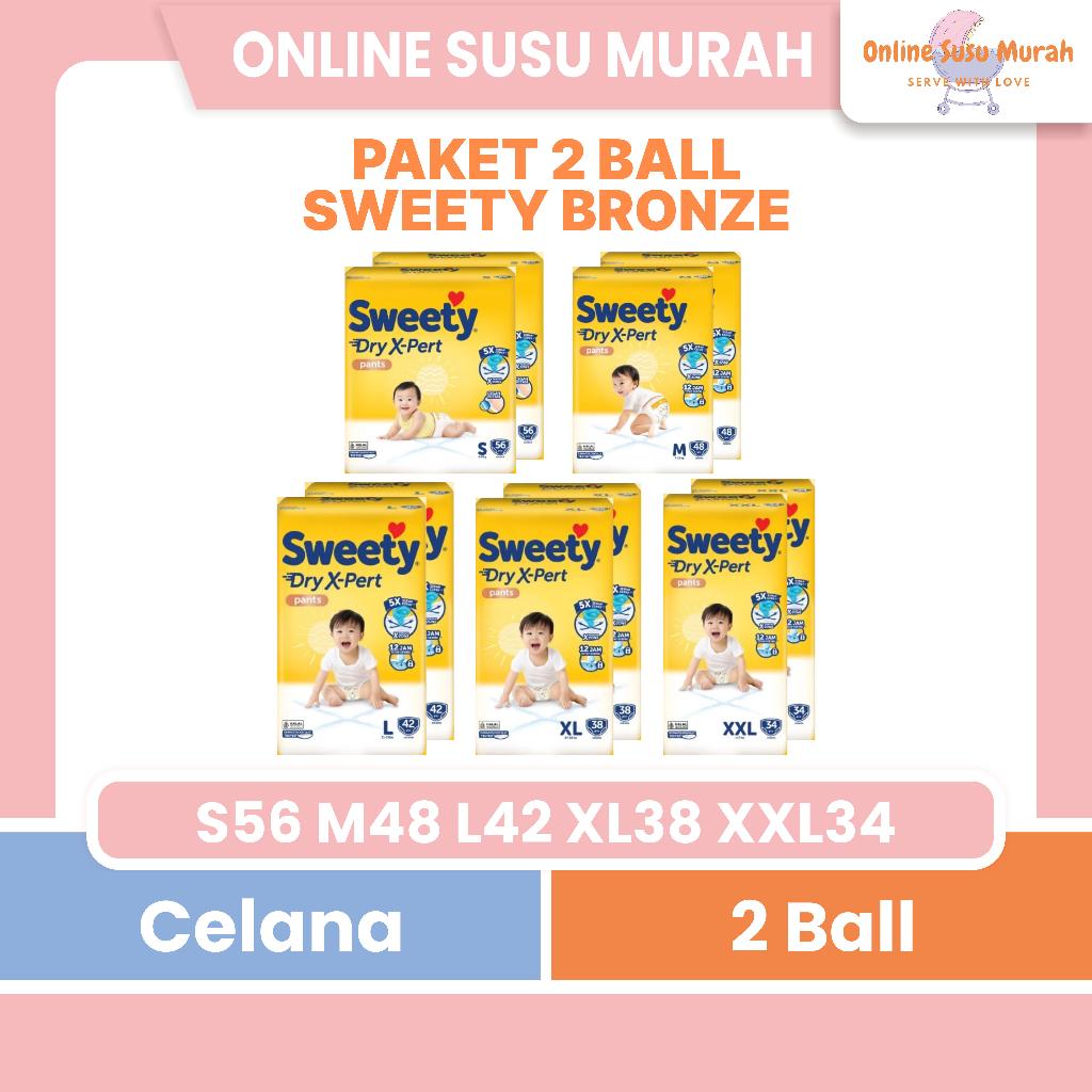 SWEETY BRONZE PANTS PAKET 2 BALL - POPOK CELANA S 56 M 48 L 42 XL 38 XXL 34 PPKS