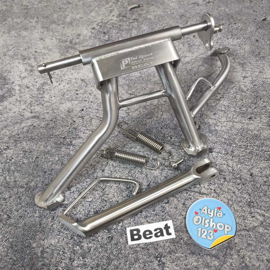 Standar 14 Steinless inox original Standar tengah dan samping inox Scoopy beat vario ukuran 14 Stand
