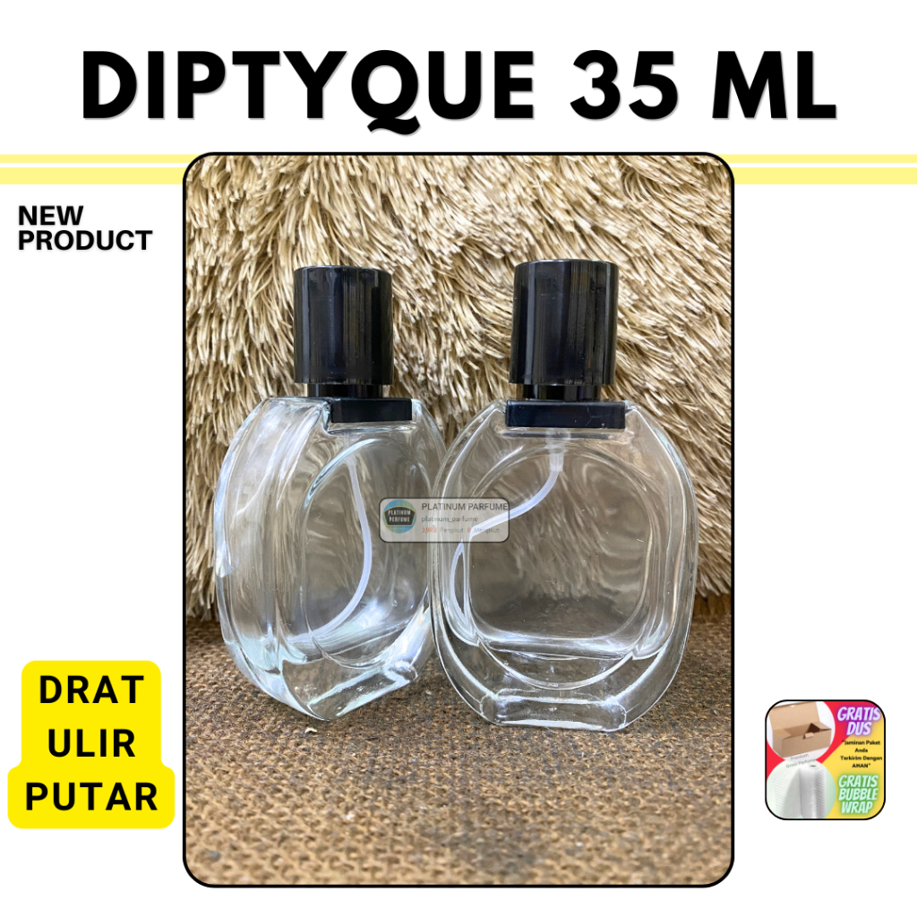 BOTOL PARFUM BARU SPRAY 30 ML DYPYIQUE / BOTOL KACA / BOTOL MINYAK WANGI DOFF KOTAK 30 ML