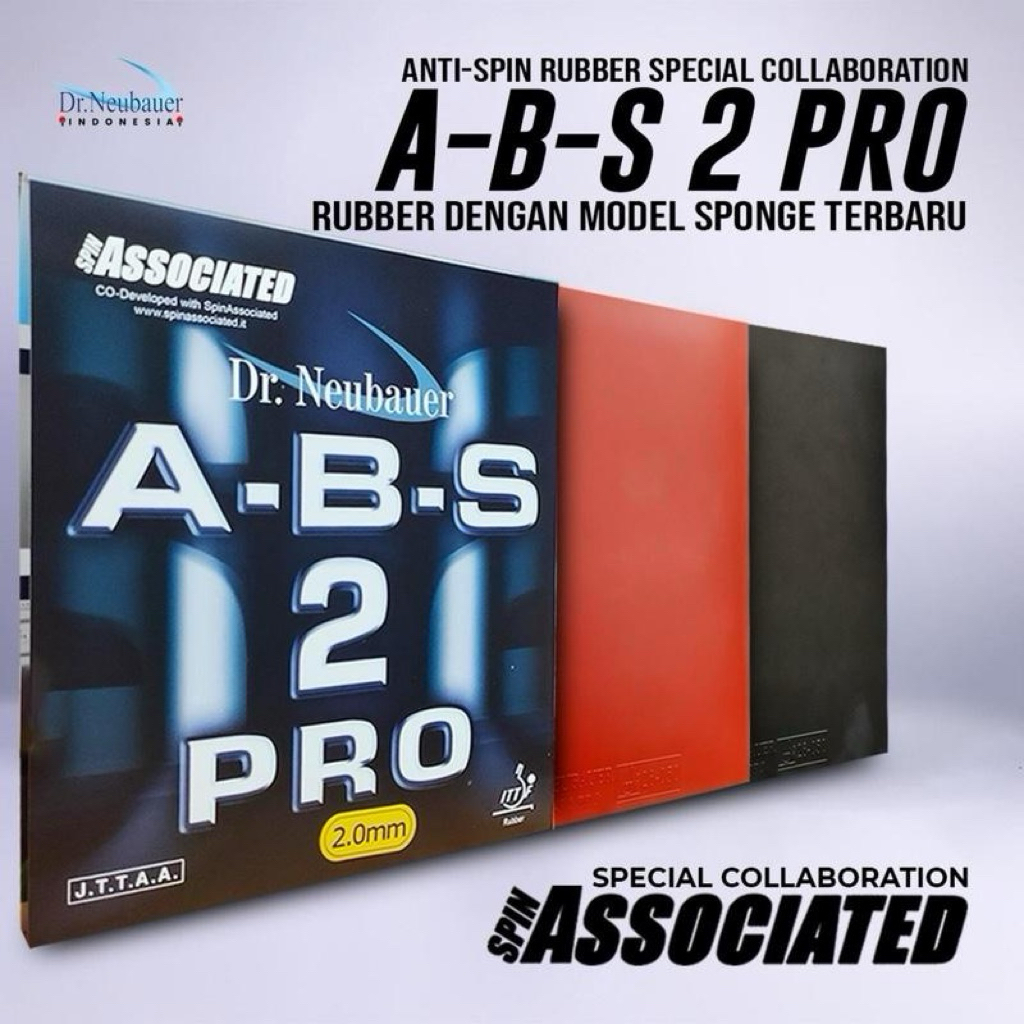 Karet Bet Pingpong Tenis Meja DR. NEUBAUER A.B.S ABS 2 PRO Anti Spin Original
