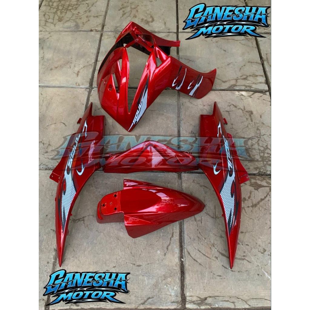 Body Halus Mio Soul Karbu lampu 1 Warna merah mazda / body halus mio soul karbu