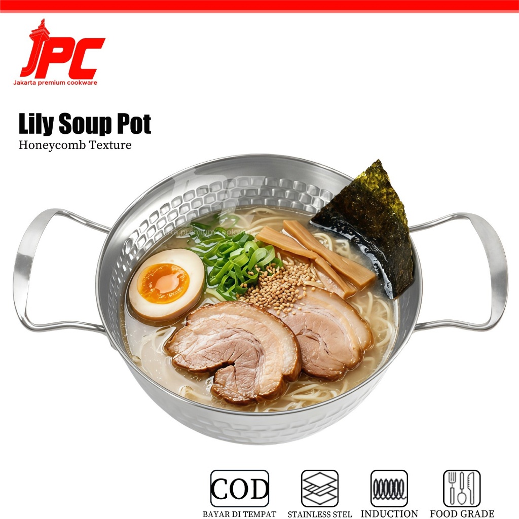 JPC 18CM 20CM Panci Ramen Korean Ramen Pot Stainless Steel/Panci Kuping Stainless/Panci Soup Pot Sta