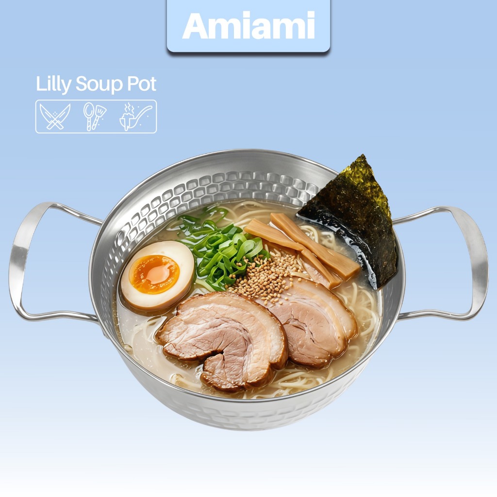 Amiami Mie Panci 18 20 CM Jepang Panci Ramen Pot Stainless Steel Susu Pot Mie Pot Panci Dalam Panci 