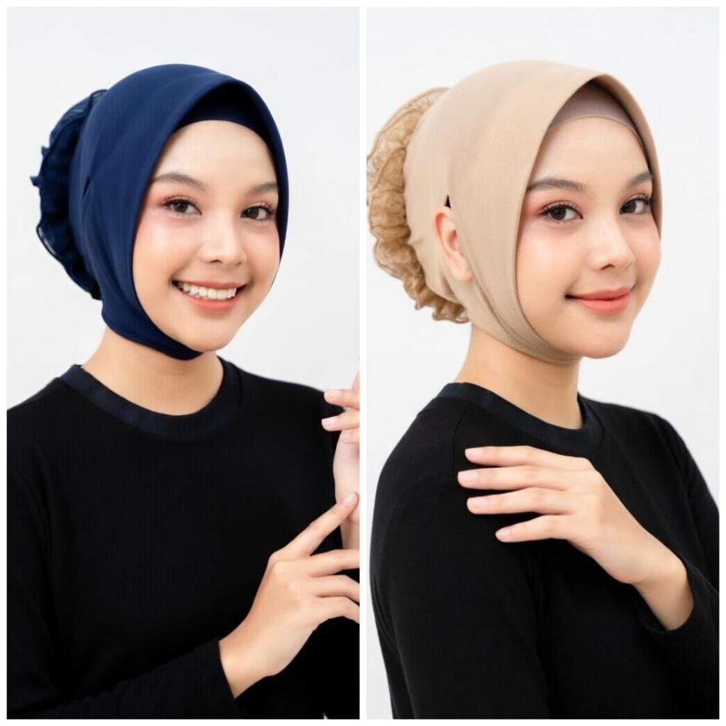 INNER TURKEY INSTAN MARSHA pet tabal tegak / ciput cepol turki model marsha anti budeg anti slip ant